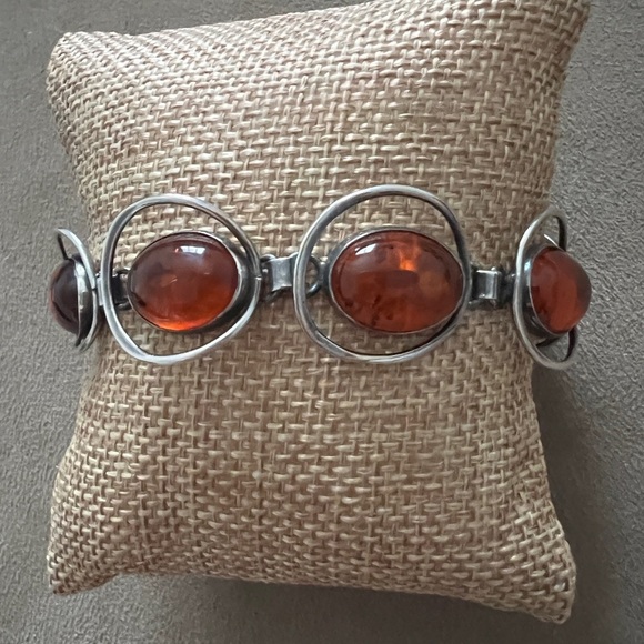 Authentic Baltic Amber & silver bracelet - Picture 3 of 9